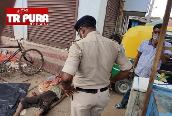 Unknown Dead Body with bloodshed was recovered from Maharajganj Bazar area